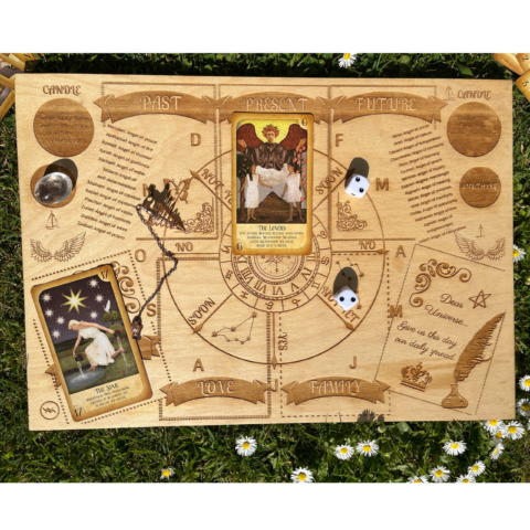 Manifestation Oracle Board  –  A3 Vision & Manifestation Board for Spiritual Alignment